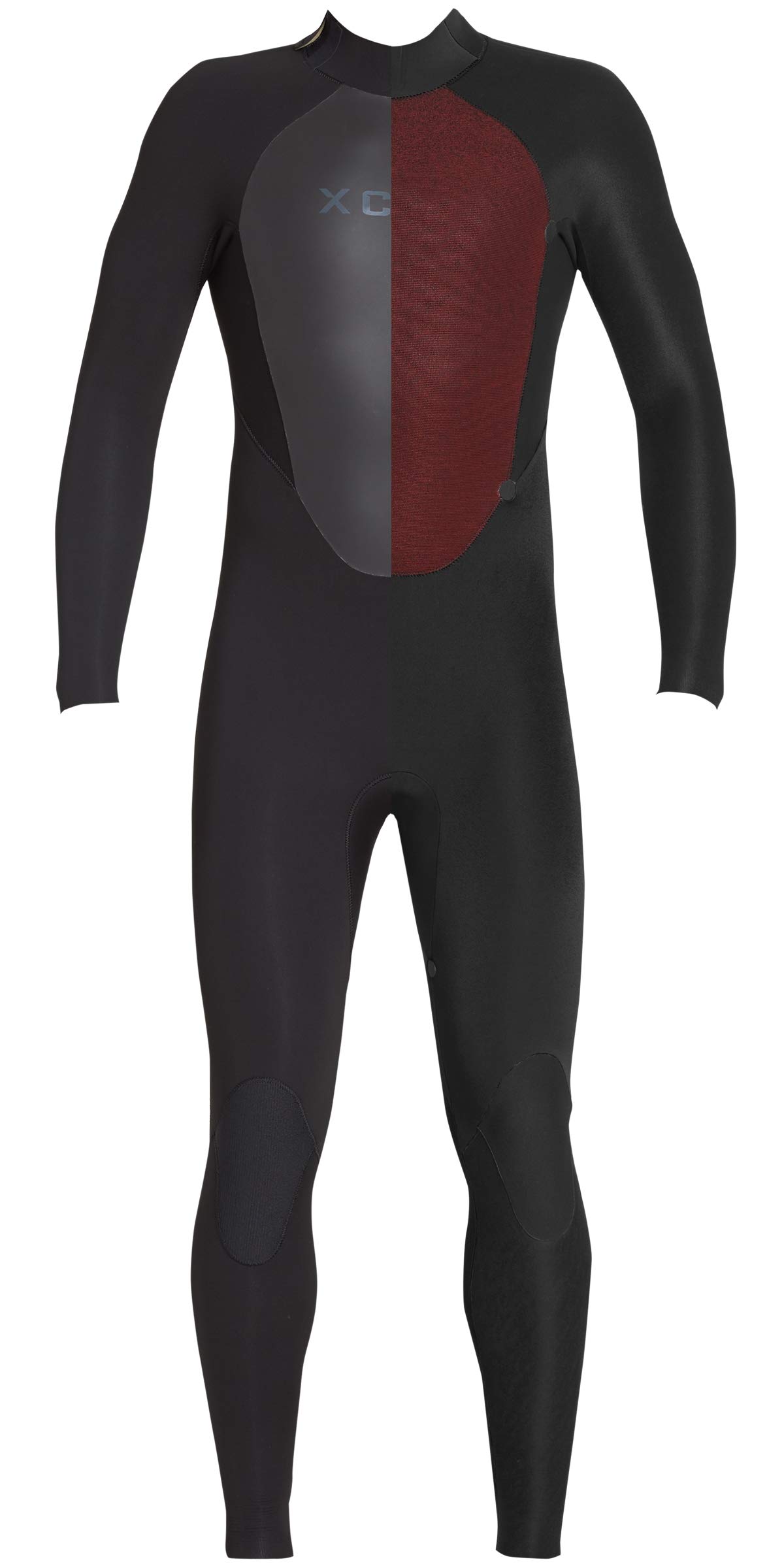 XCEL Mens Axis Back Zip 3/2mm Fullsuit (Black/Small)