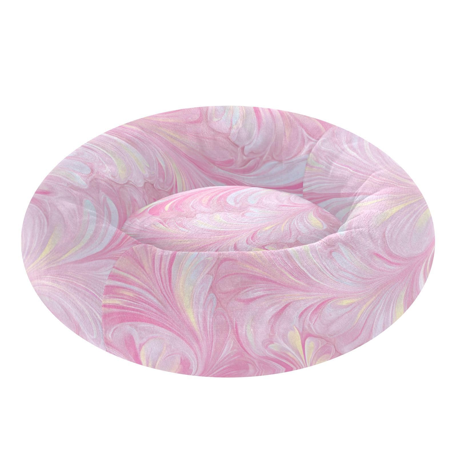 Lit pour chien confortable taille M Dreamy au tissu doux et imprimé floral