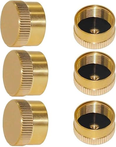 Miniatura 5 de YOUHO Tapa de repuesto de latón, tapa de botella de propano de 1 libra, cilindro de tanque de gas, tapa sellada, tapa protectora
