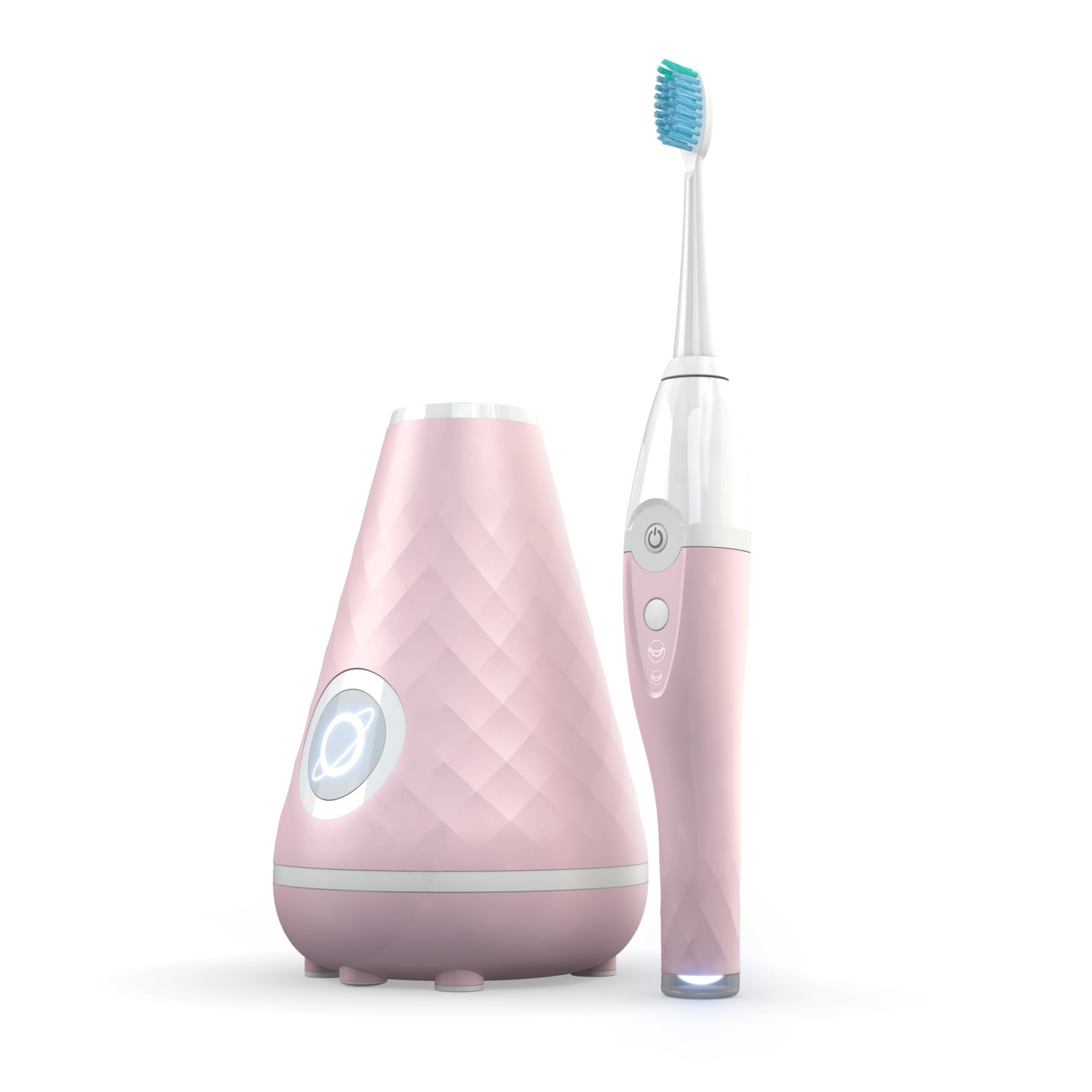 Tao Clean UV Sanitizing Sonic Toothbrush and Cleaning Station, Electric Toothbrush, Dual Speed Setting, Pink Blush