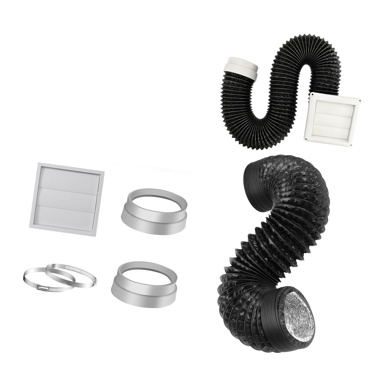 yanzunlrn Three Varieties Dryer Exhaust Assembly Having 4 Inch Standard Pipe and Automatic Shutter Design Dryer Wall Vent