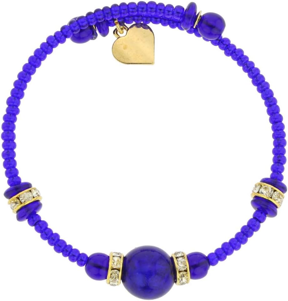 Glass Of Venice Carino Murano Glass Bracelet - Navy Blue