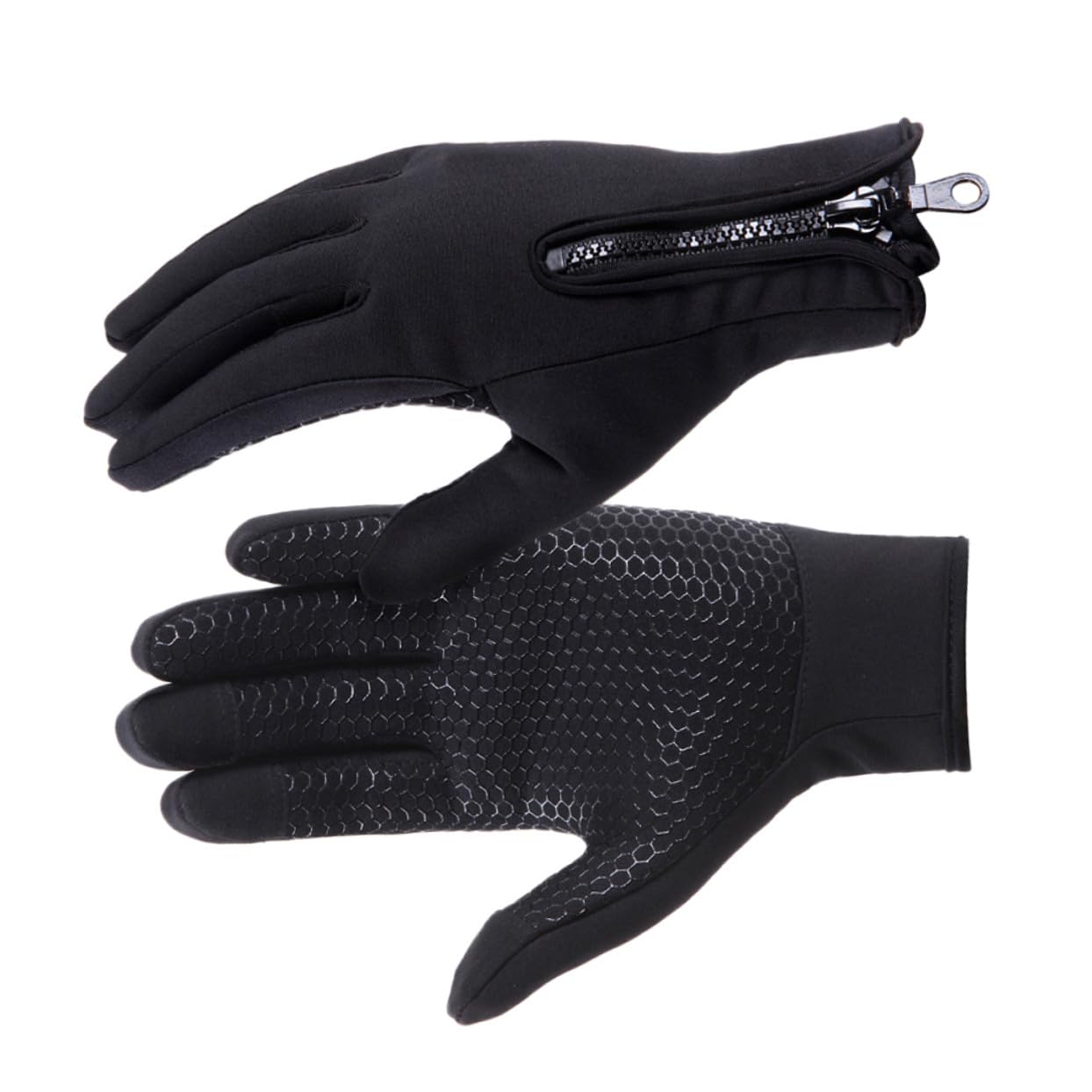 BESPORTBLE Guantes De Pantalla Táctil Para Hombre Resistentes Al Viento Y Al Frío Para Montar A Caballo Deportivos Negros Grandes 3 Unidades