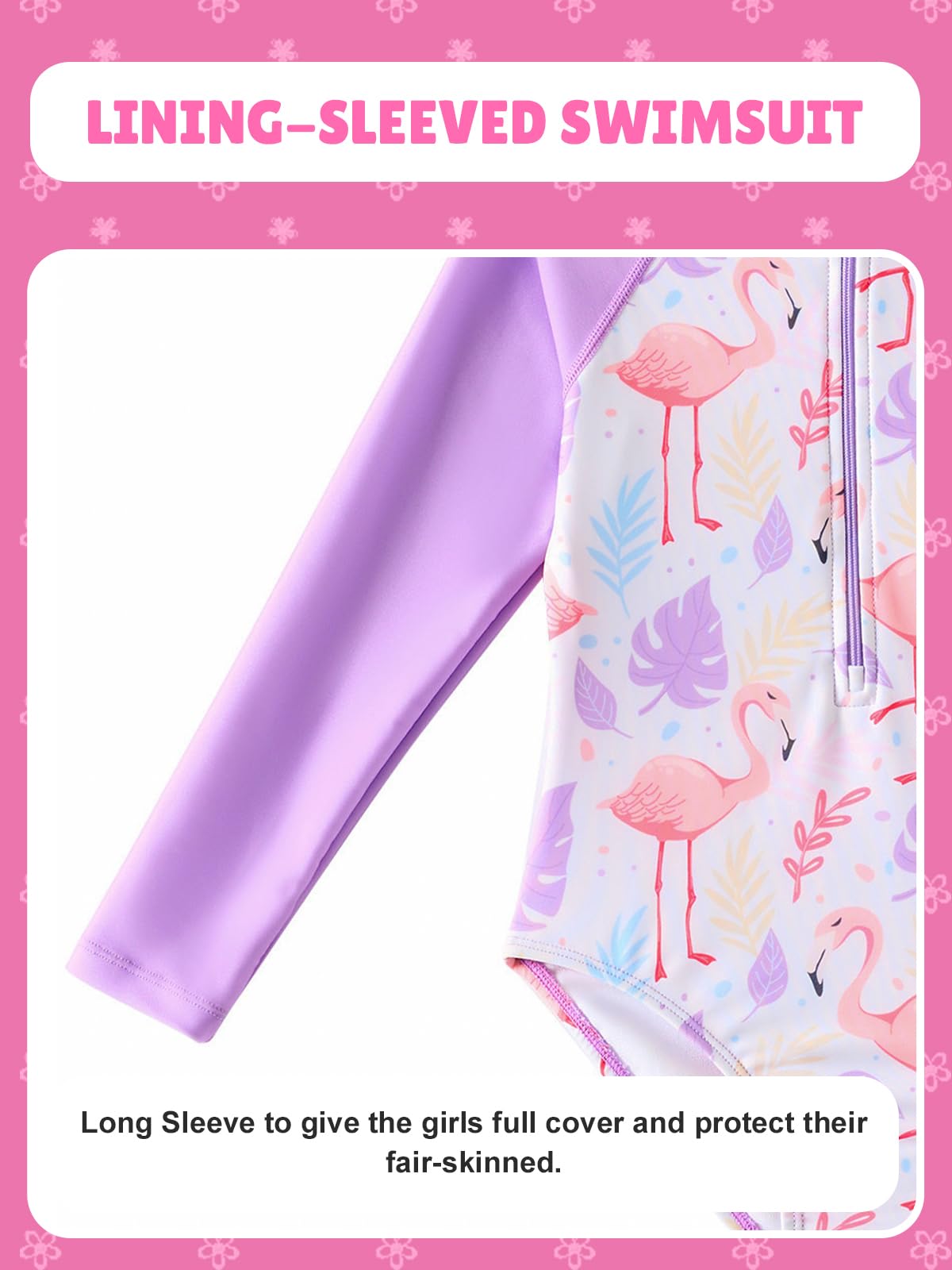 Angel season Trajes de baño para niñas, traje de baño de una pieza con UPF 50+ lindo