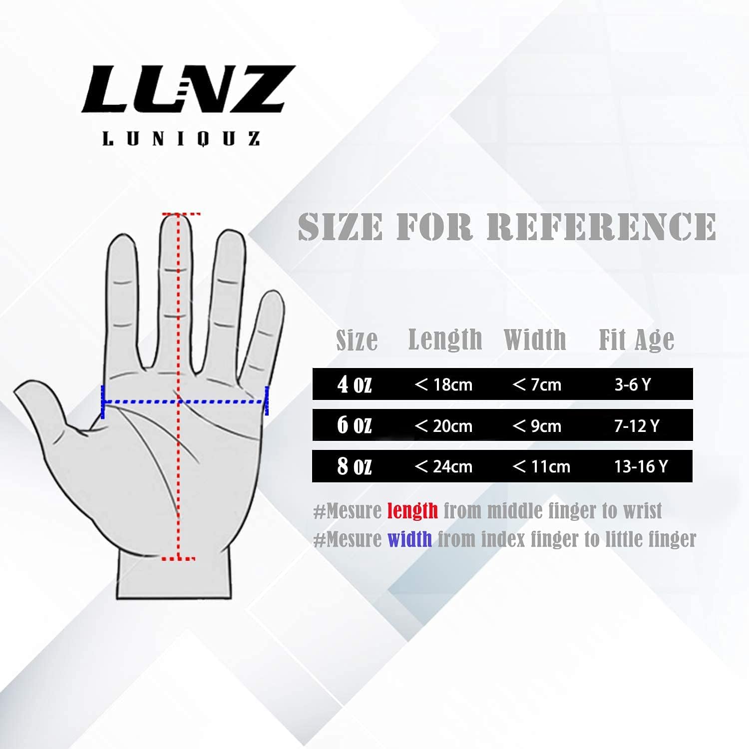 Kinder Boxhandschuhe, Box-Handschuhe für Kinder von 3-16 Jahre Training Gloves 4OZ 6OZ 8OZ zum MMA, Muay Thai, Kickboxen und Sandsack Sport