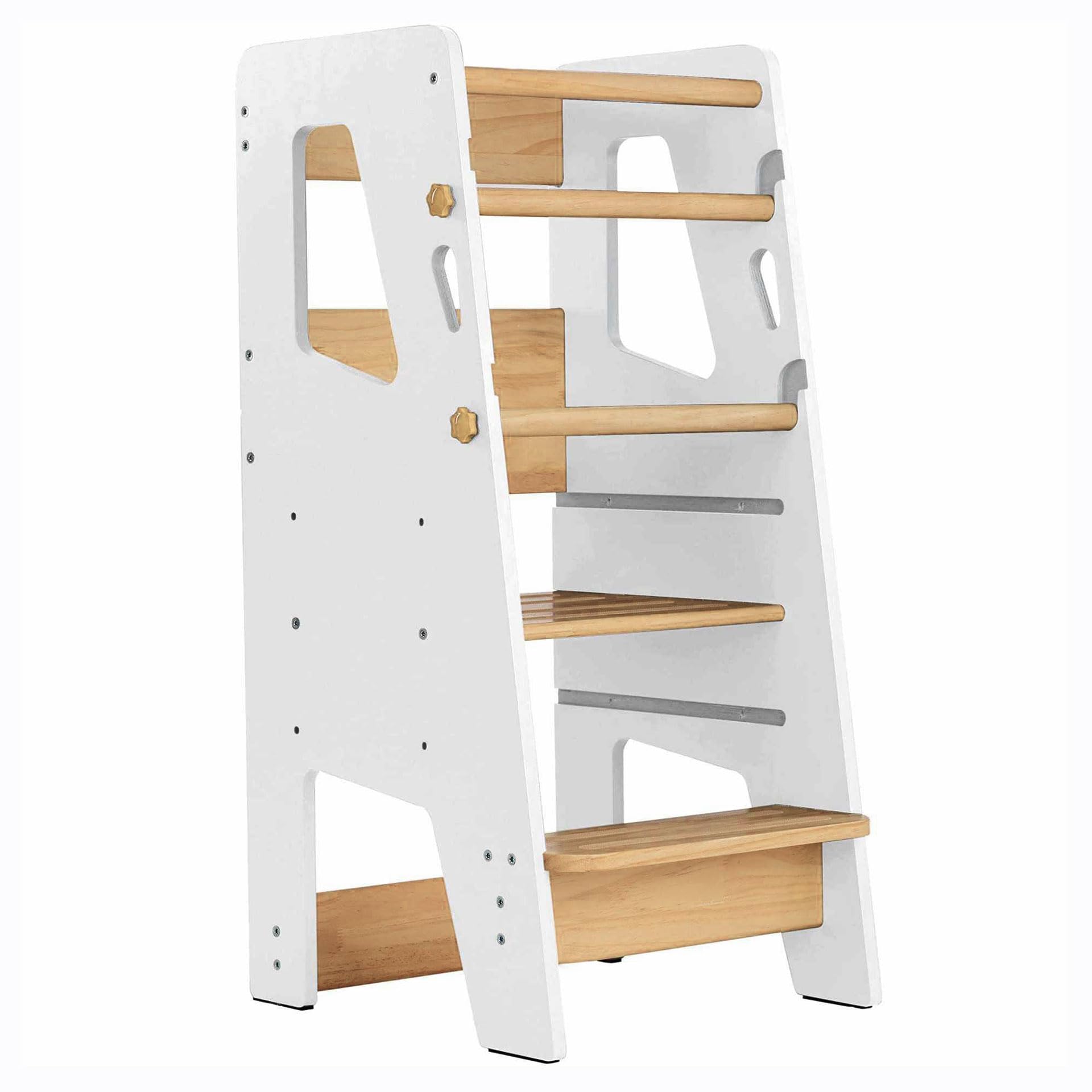 Amazon.co.jp: AKEMI LIVING 踏み台 子供用 木製 3段高さ調節可能