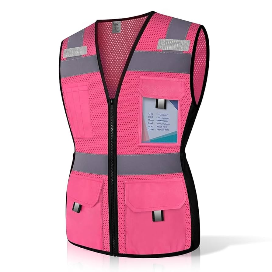 トップス WAVE BONDING FLARE VEST Uno Mejor Womens Safety Vest with 11 Pockets and Zipper