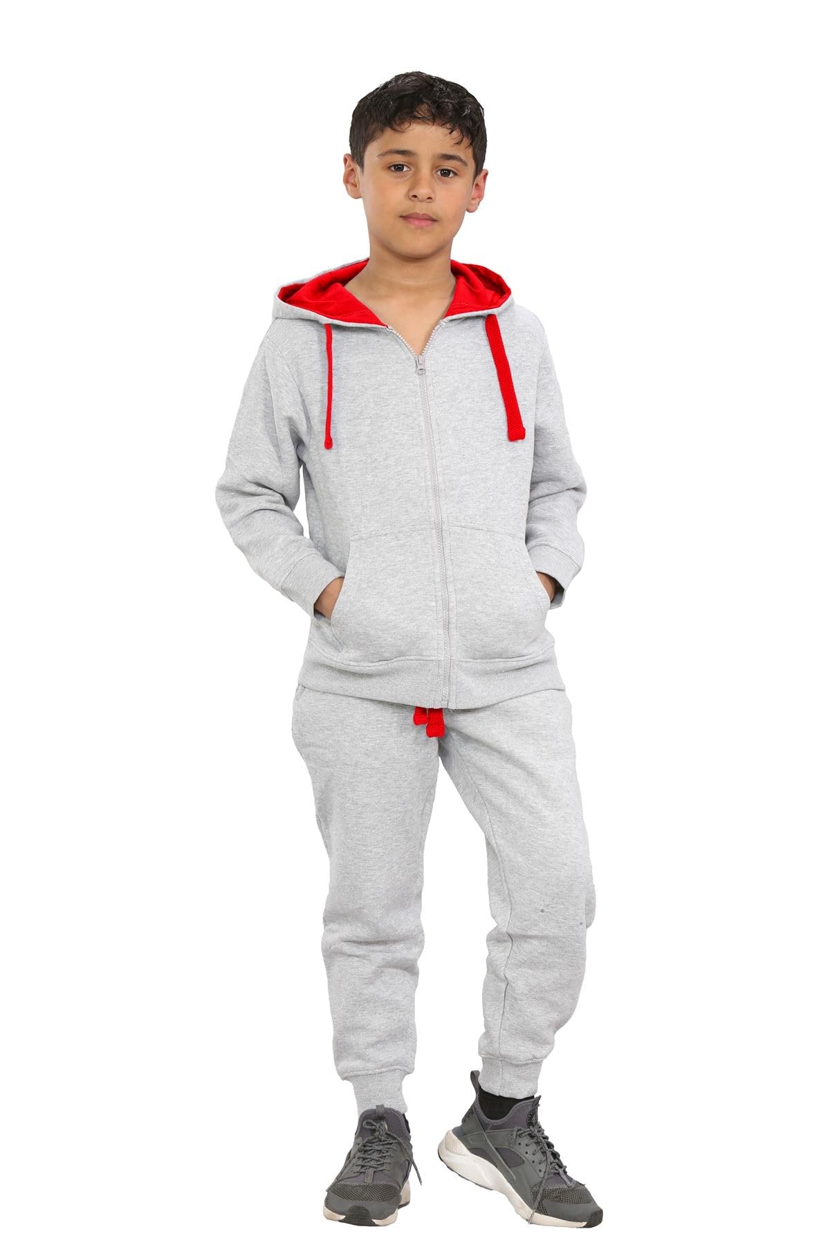 Nowy chłopięcy dzieci kontrastowy dres z kapturem dres treningowy u góry dołu dres do joggingu dres