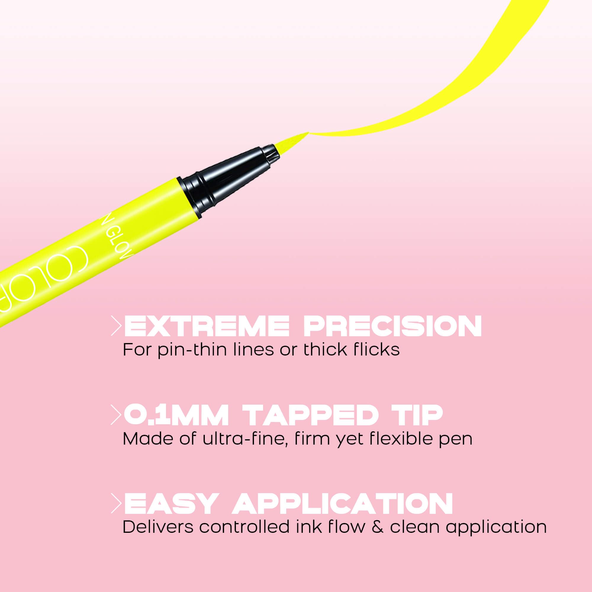 CCbeauty UV Neon Liquid Eyeliner, Matte Colored Eyeliner Pen, Glow Brightly Under UV Lights - Image 4