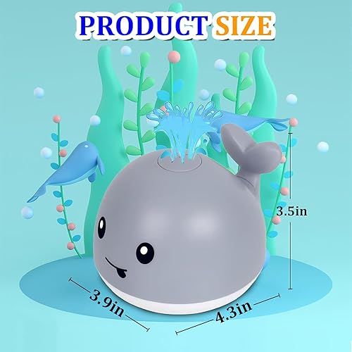 Miniatura 6 de Toddla - Aspersor de juguete de baño de ballena  Juguetes de baño para niños pequeños de 1 a 3 años  Juguete de baño de ballena de agua iluminado