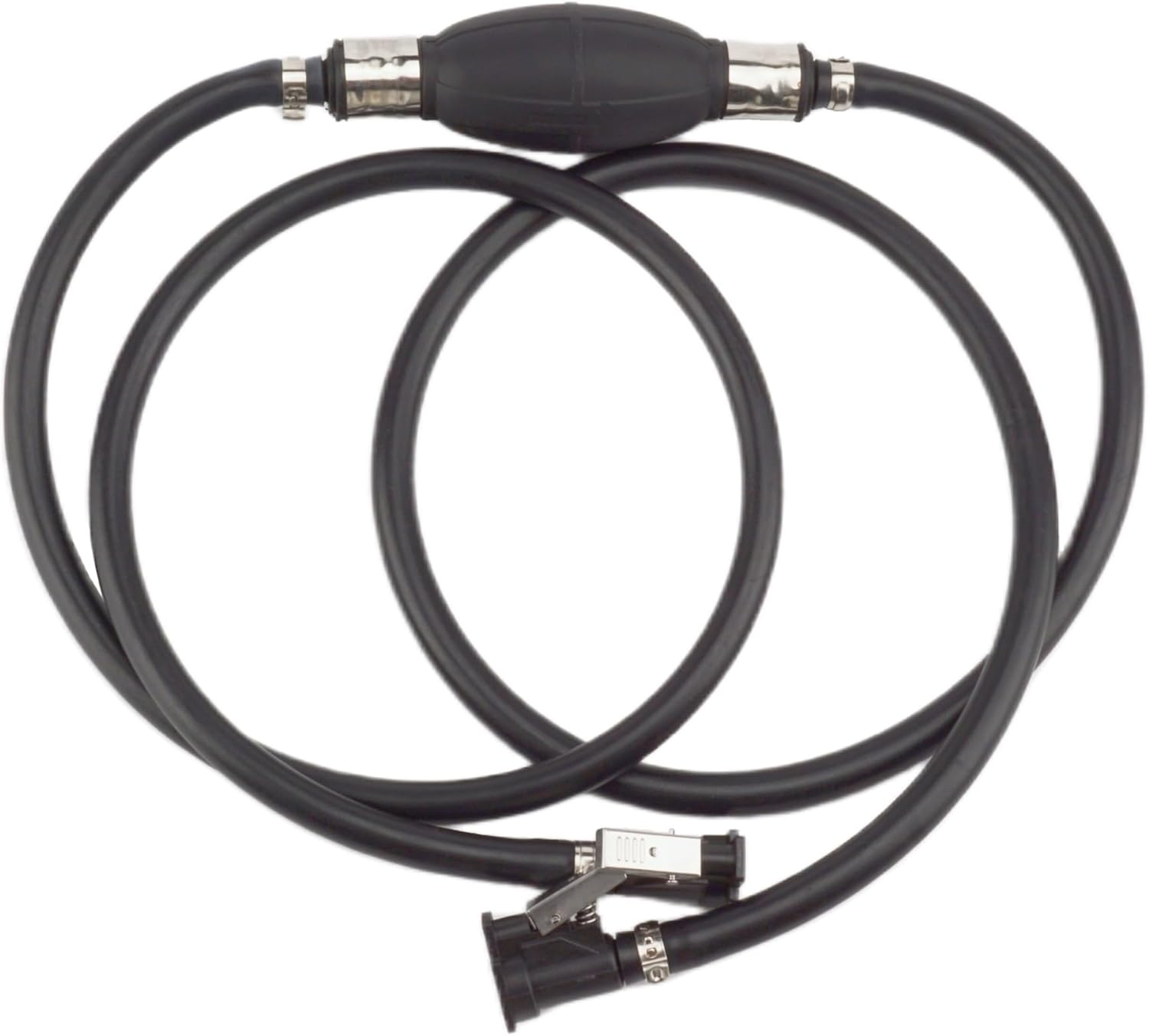 Boat Marine 5/16 8MM 7.5 FT 5008609 Fuel Line Kit with Rubber Primer Bulb Steel Hose Clamps and Connectors for Johnson Evinrude Outboard Motor Replacement 0766489 Sierra 18-8009EP-2