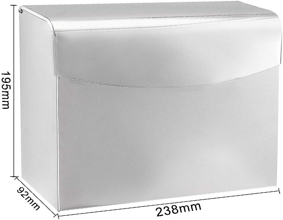 New Lon0167 238mmx92mmx195mm Stainless Steel Polished Finish Wall-Mounted Toilet Paper Holder w Cover(238mmx92mmx195mm Edelstahl Wand-Toilettenpapierhalter mit poliertem Finish w Abdeckung