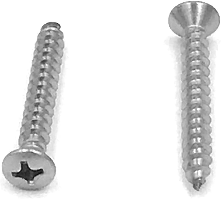#10 x 1-1/2" Phillips Oval Head Sheet Metal Screws 18-8 SS(Box of 100)