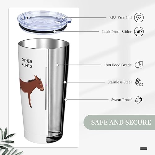 Miniatura 3 de Otra tía me regalo para hombres, mujeres, ella, él, divertida taza de café de 20 onzas, botella de agua al vacío, taza de viaje aislada con tapa de
