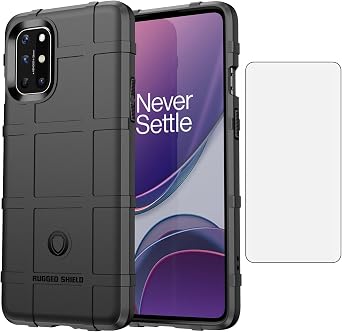 Asuwish Phone Case for OnePlus 8T OnePlus8T Plus 9R 5G with Tempered Glass Screen Protector Cover and Cell Accessories One Plus8T5G On + 1 Plus 8Tplus 1plus 8T+ One+ T8 1+ 1+8T Pro G5 Women Men Black