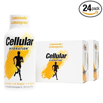 Cellular Hydration Electrolyte Shots, 24-Pack Supports Endurance, Muscle Function & Workout Recovery Magnesium, Potassium & Taurine Zero Sugar, Zero Sodium Lemonade