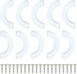 10PCS PVC Plastic Drawer Stoppers Non Slip Drawer Stops Clear PVC Stoppers with Stainless Steel Screws for Furniture Chest Drawer Bottom Repair Tool Replacement Dresser