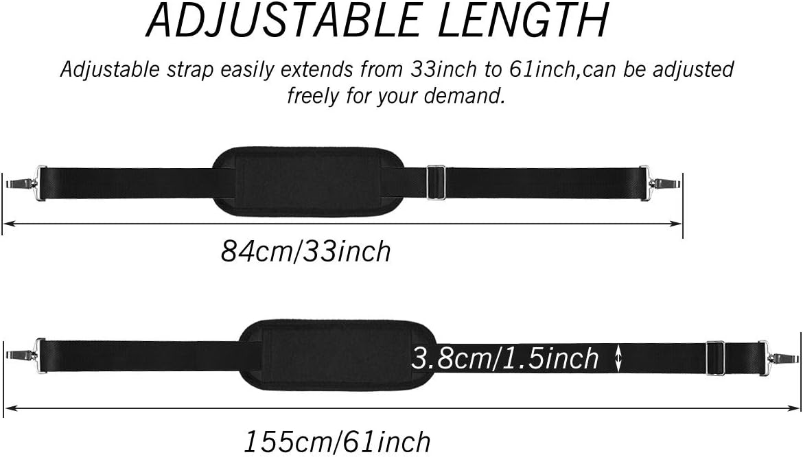 Shoulder Strap, Universal Replacement Laptop Shoulder Strap Luggage Duffle Bag Strap Adjustable Belt with Metal Hooks for Duffel Briefcase Computer Bags Laptop Case Messenger Bag / Luggage Bag, Blue