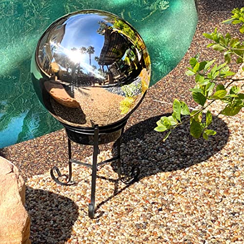 Lily's Home® Gazing Globe Mirror Ball In Silver Stainless Steel. (8 Inch) #TOP1