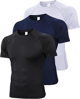 SPVISE Compression Shirt Men Short Sleeve Workout Gym Top Cool Dry | Athletic Base Layer Undershirts, Moisture-Wicking, 4-Way Stretch, Athletic T-Shirt for Sport, Running, Basketball