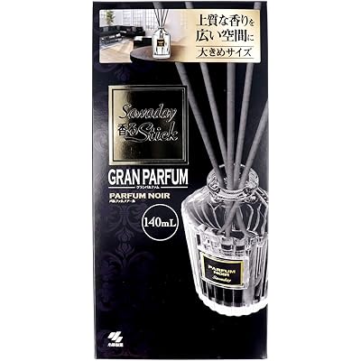 サワデー香るスティック 【まるで香水のような 部屋の芳香剤 】 グラン パルファム ノアール 広い空間に大きめサイズ 本体 140ml [ 小林製薬 ] 芳香剤 …