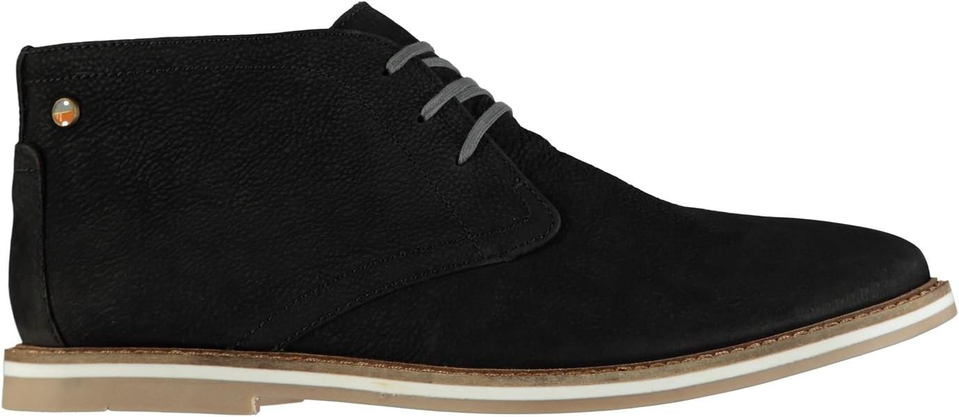 Frank Wright Mens Bath Chukka Boots Lace Up Tonal Stitching Black UK 7 (41)