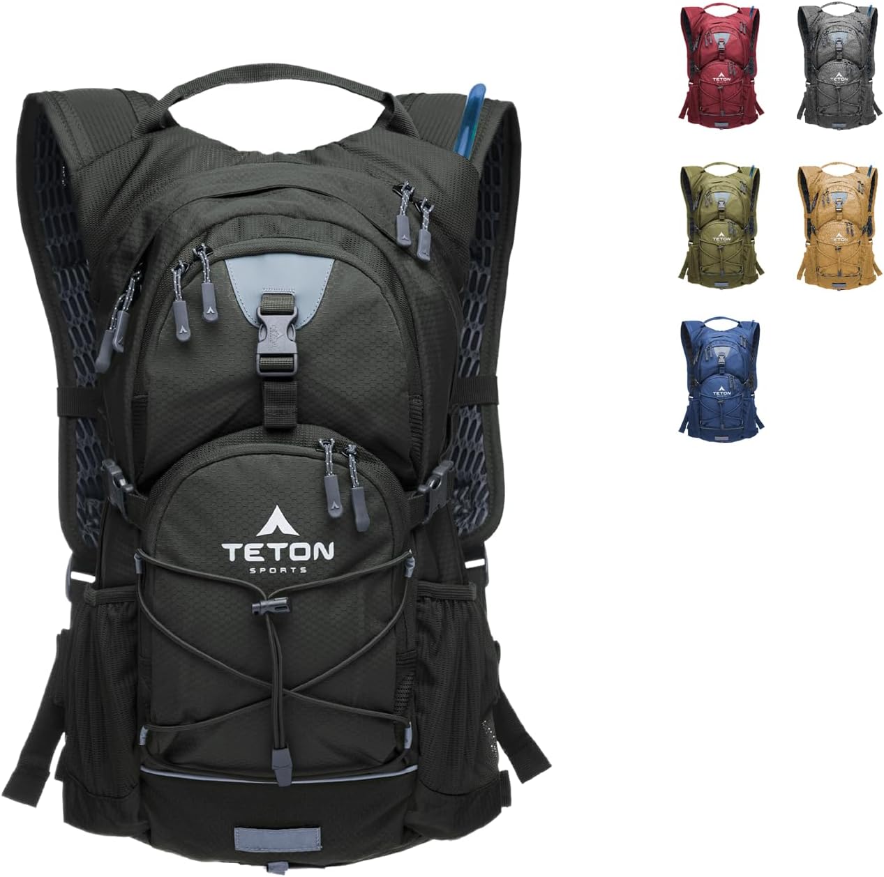 Teton Oasis/Trailrunner Hydration Backpack – Lightweight Water Pack with 2L/3L Bladder for Hiking, Running, Cycling, Biking 18L/22L Sizes – Sewn-in Rain Cover – Fits Men and Women