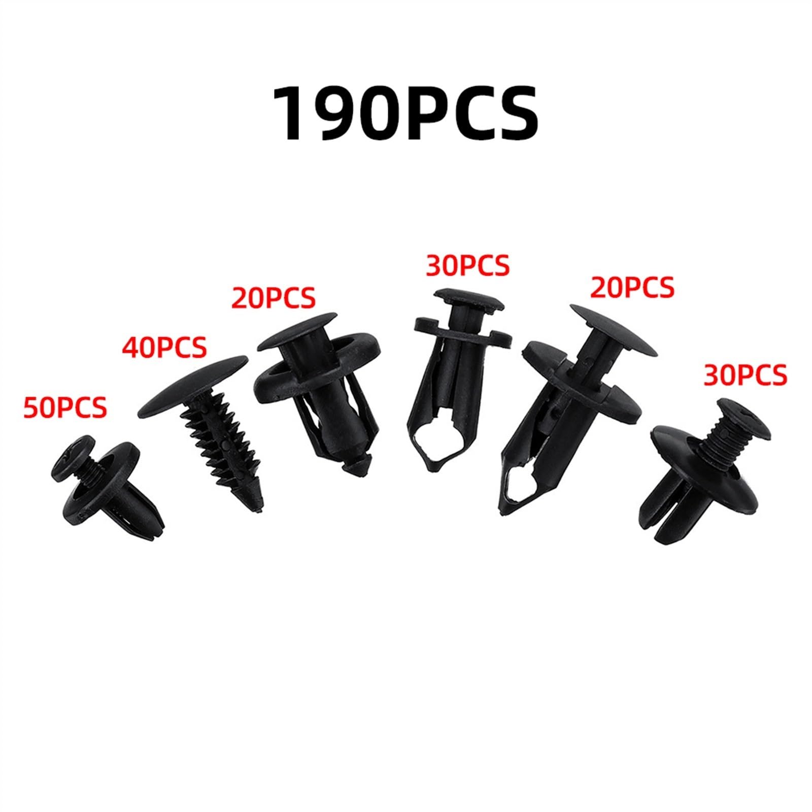 Clip Per Finiture Auto 50 Pezzi: Fermaglio Universale Per Paraurti, Portiera E Parafango - 2