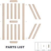 Vista 7 de SmartStandard 24in x 84in Sliding Barn Door with 4FT Bypass Sliding Barn Door Hardware Kit, Single Track, Easy to Install, Smoothly & Quietly, Fit
