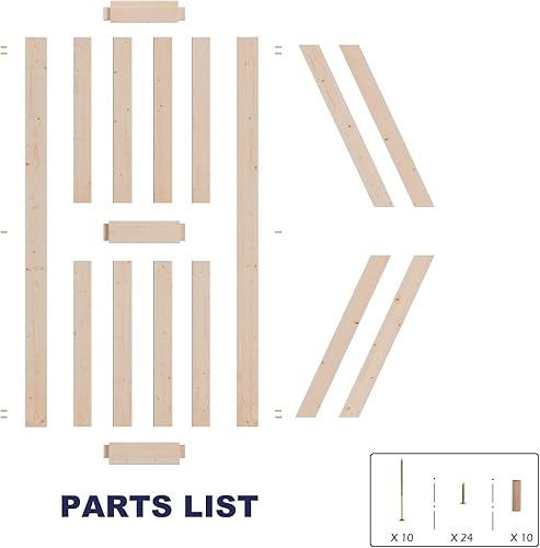 Miniatura 7 de SmartStandard Puerta corredera de granero de 24 x 84 pulgadas con kit de herrajes para puerta corrediza de granero de 4 pies, pista única, fácil de