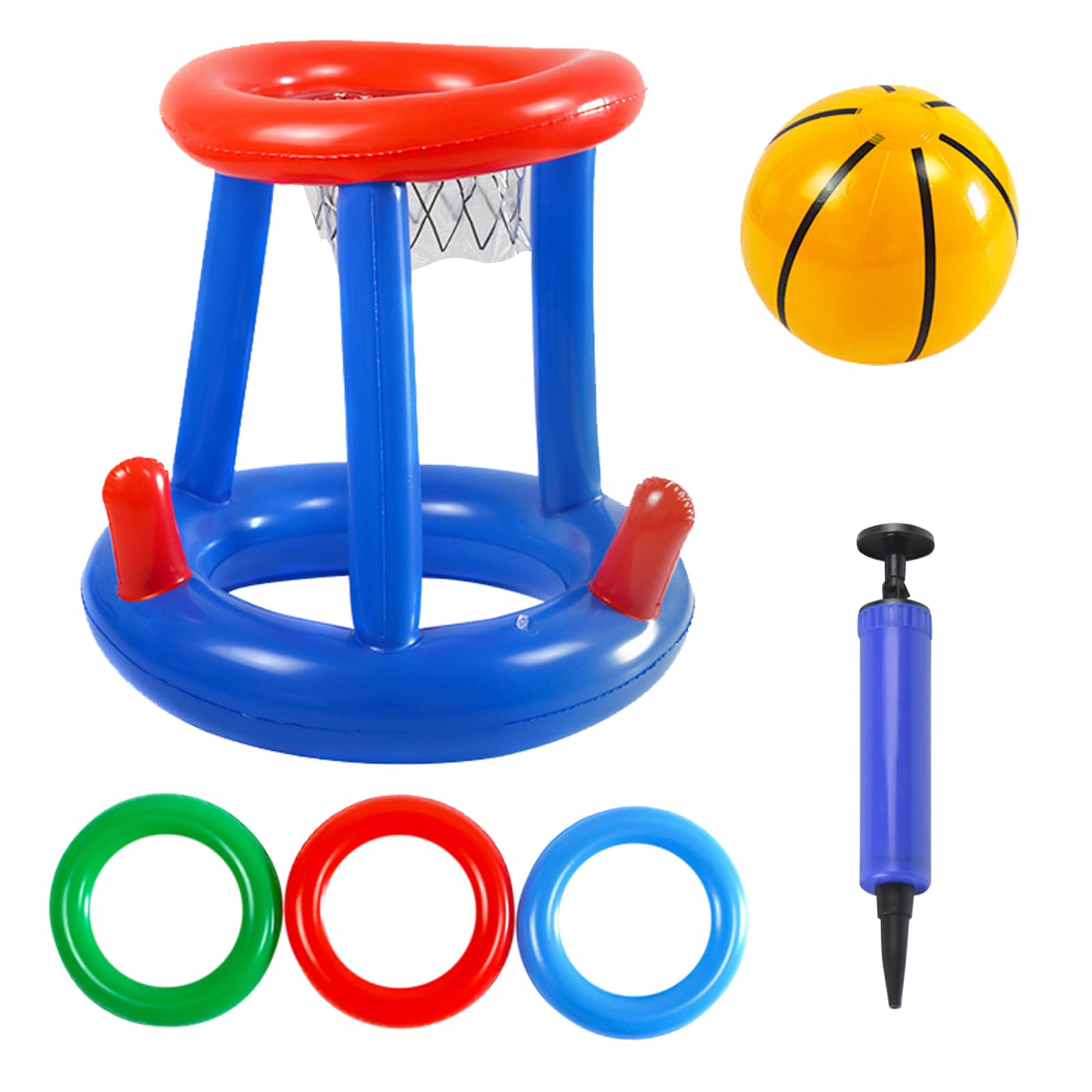 OKMIJN Pool Basketball Hoop, Inflatable Basketball Hoop for Pool