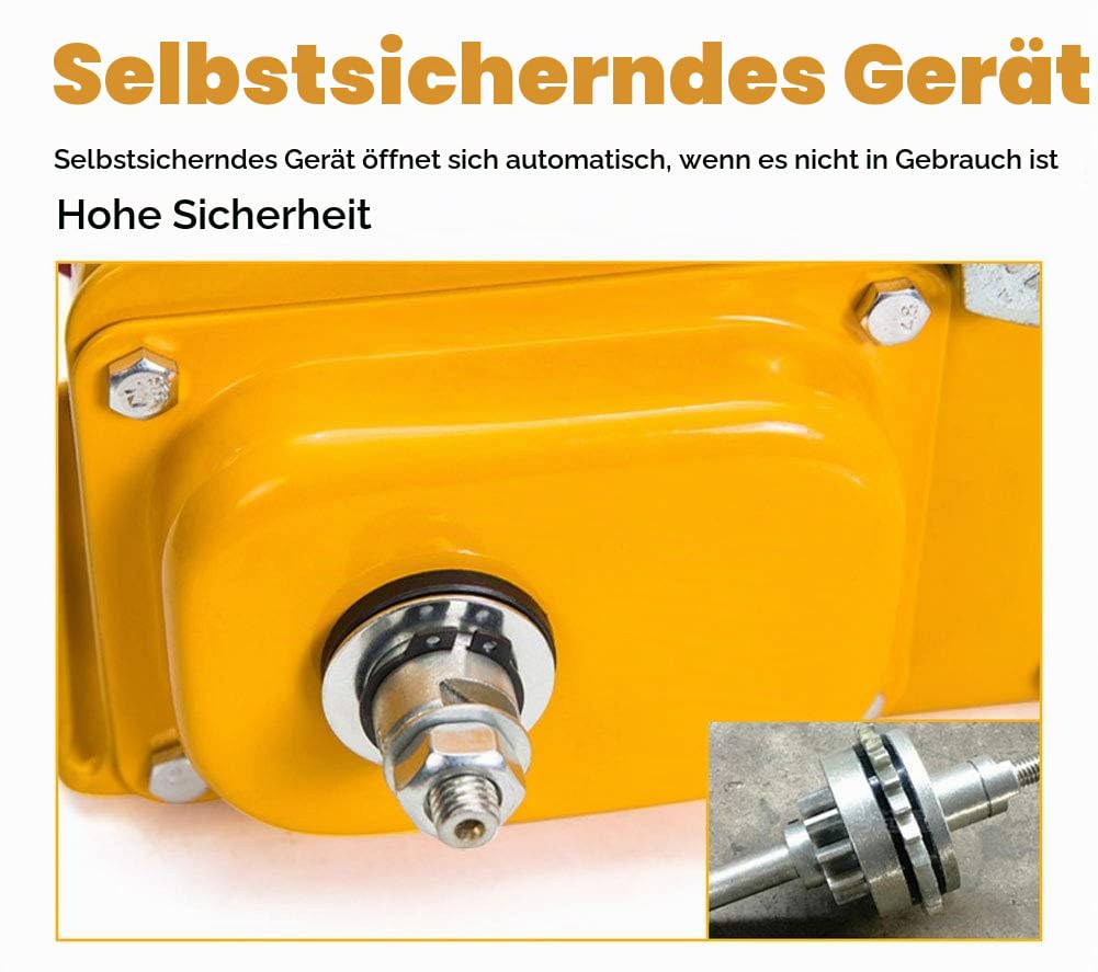 Handseilwinde, Forst Seilwinde Hand mit Automatisch Bremse, Tragbar Winde mit Seilzug und Haken, Multifunktion Hissen Ratsche Handwinde Bootswinde, Stahlschale Stabil und Langlebig