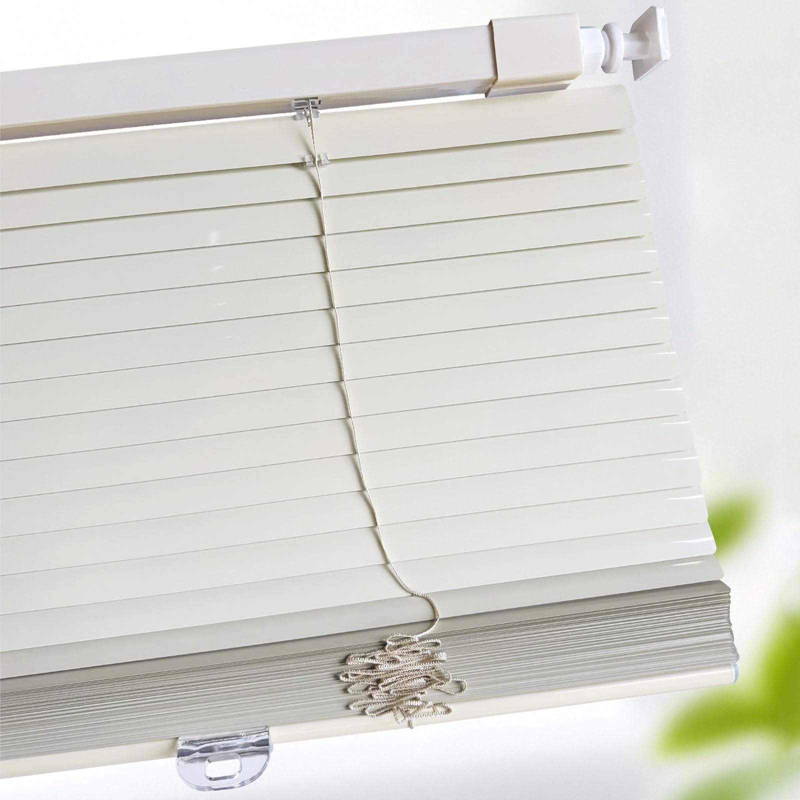 Veneciana sin taladrar para colgar fácil en ventana sin dañar la pared con lamas ajustables de 25mm
