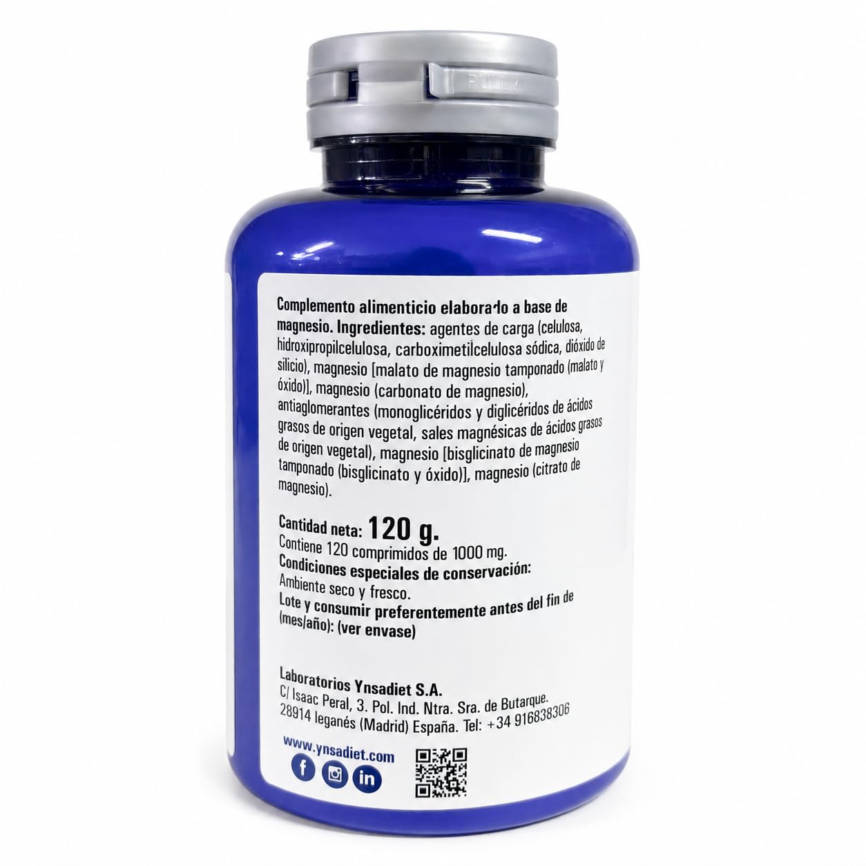 Pack 3x Magnesio Premium 5 Zentrum 120 Comprimidos | 5 Sales de Magnesio: Malato, Bisglicinato, Citrato, Carbonato y Óxido | Total 360 Comprimidos