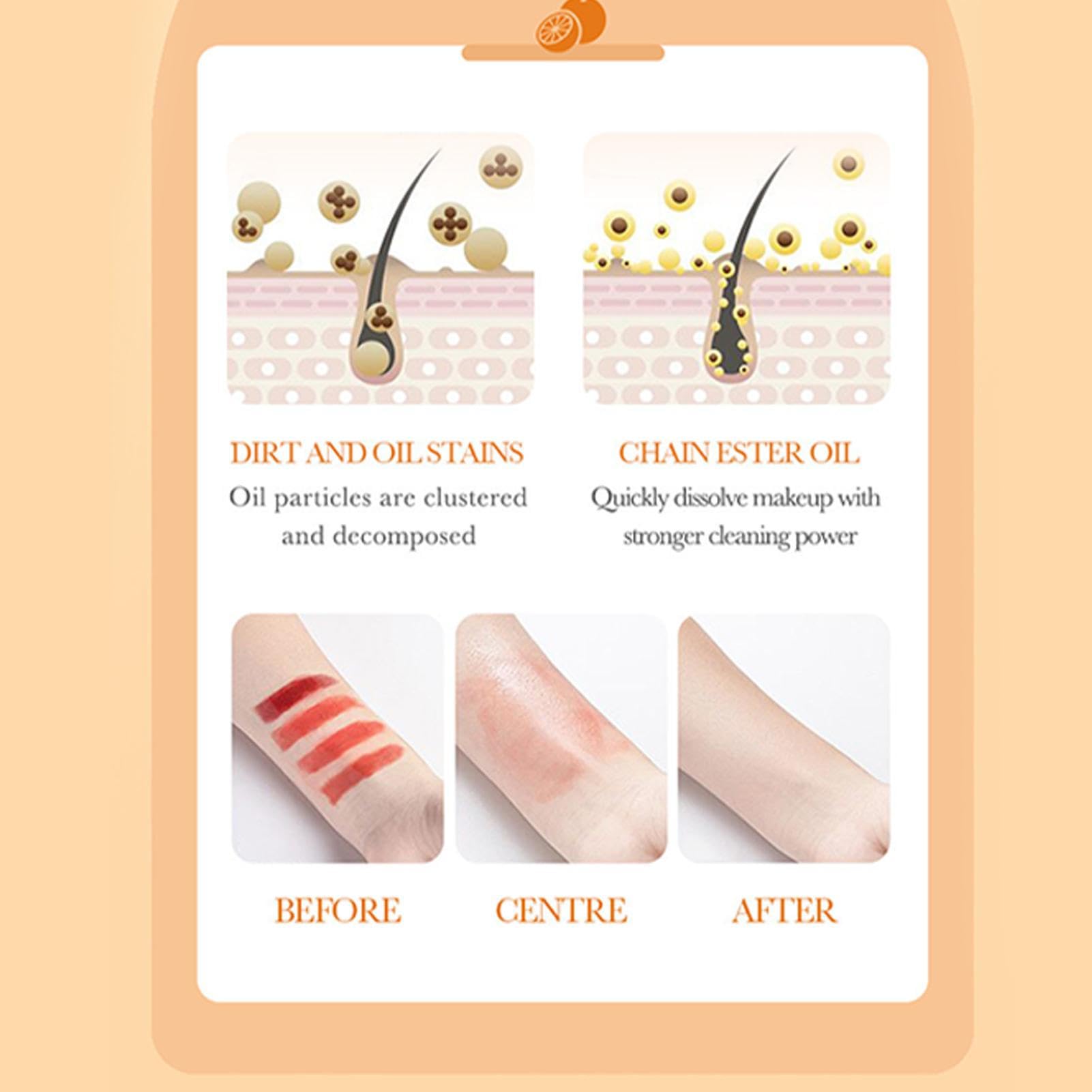 Bâton démaquillant - 30 g - Baume démaquillant aux agrumes non irritant - Démaquillant efficace pour les yeux - Démaquillant naturel pour les peaux sensibles - Soin naturel de la peau Anulely