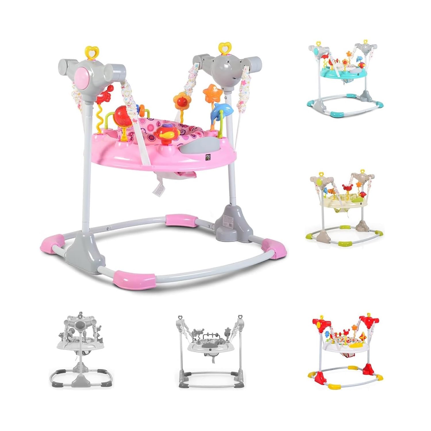 Moni Hopser Vista con centro di riproduzione, musica, luce, connessione MP3, regolabile in altezza, rosa