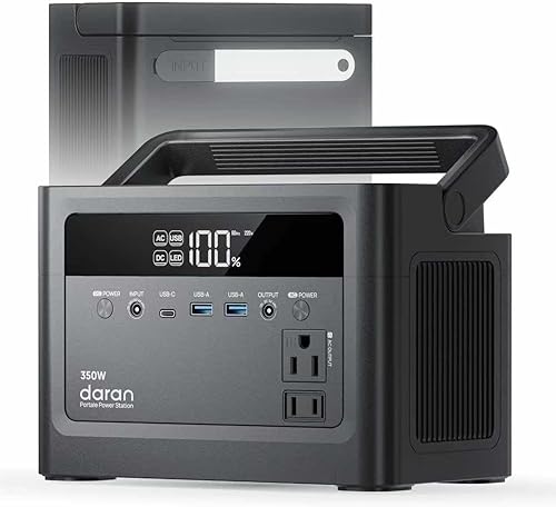 Estación de energía portátil 2026 de 350 W, batería de reserva LiFePO4 de 288 Wh, Bnak de energía con salida de CA de 110 V/700 W de sobretensión,
