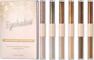 Liquid Eye Shadow 6-Piece Double-Ended Waterproof | Eye Beauty Cosmetics Liquid Eyeshadow for Daily Travel Dating Party Work Wedding Commuting Banquet Beginners