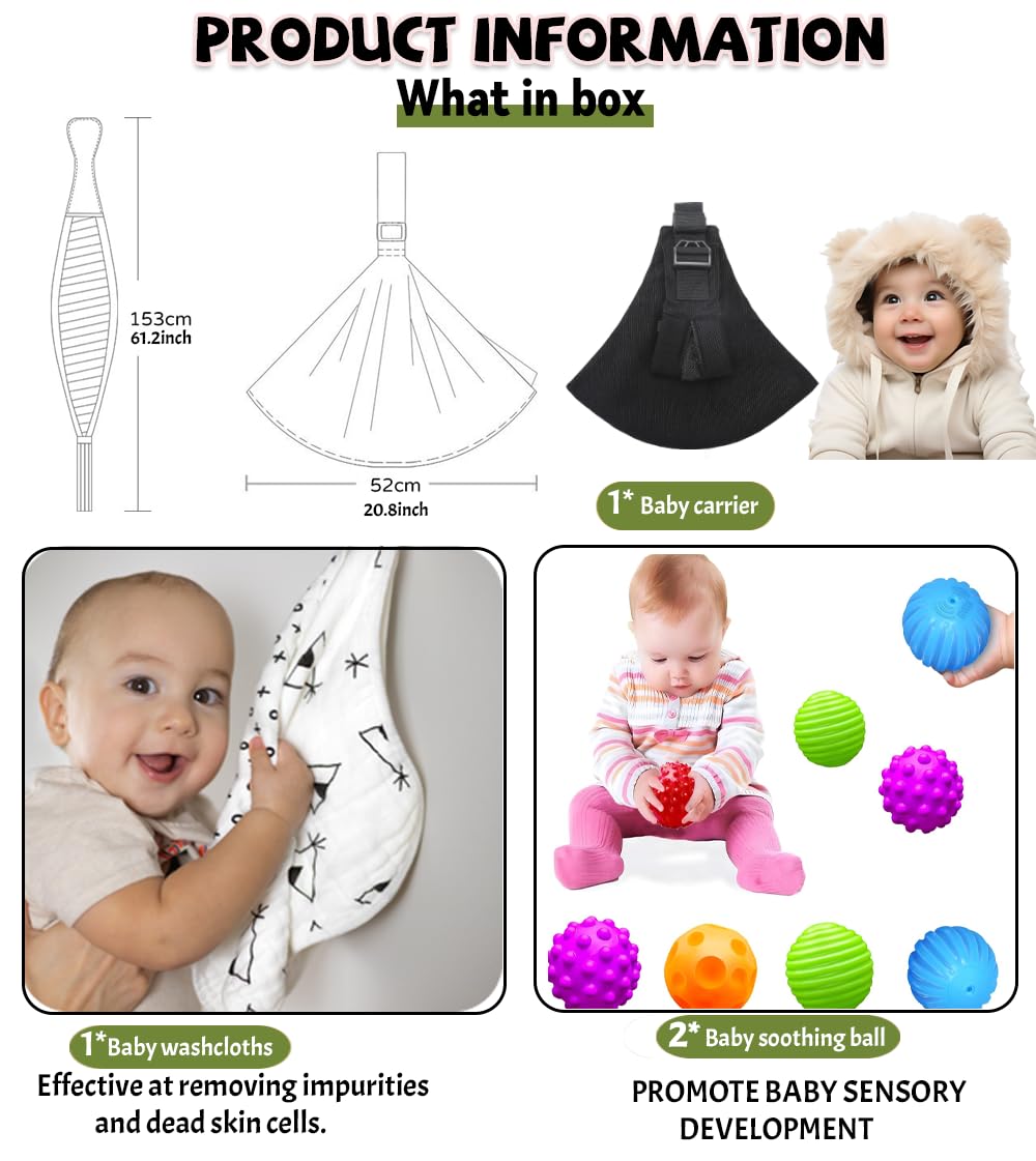 Baby Sling Carrier | Adjustable Front & Back, Adjustable Sling Easy Toddler Carrier Comfortable Baby Wrap Carrier Baby Carrier Wrap for Newborn Up to 6M-3 Years(Corduroy) — view 7