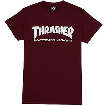 Thrasher Skate Mag Logo T-Shirt (Maroon) (Small) | Amazon.com