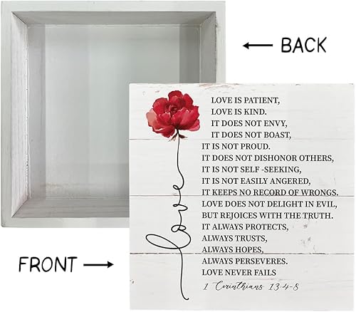 Miniatura 73 de Letreros de madera cristiana, versículo bíblico, filipenses 4:13 – I Can Do All Things Through Christ Who Strengthens Me, decoración de mesa