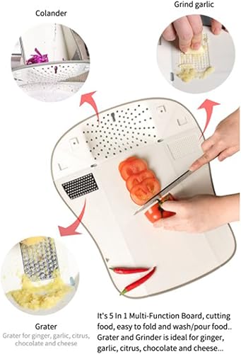 Miniatura 7 de Tabla de cortar multiusos plegable (blanco)