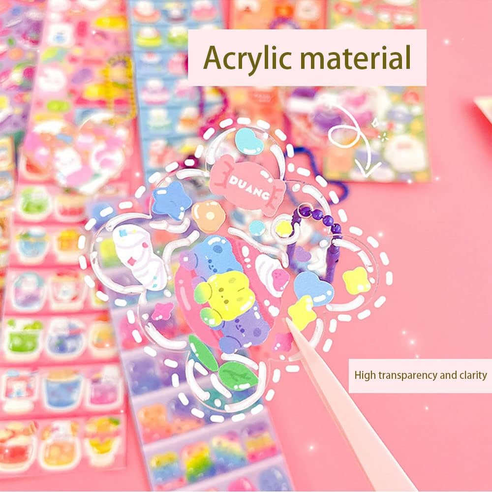Creative Goo Card Sticker Set for Girls - Complete DIY Scrapbooking Material with Goo Card and Stickers - Fun Toy and Art Supply for Kids (X06406)