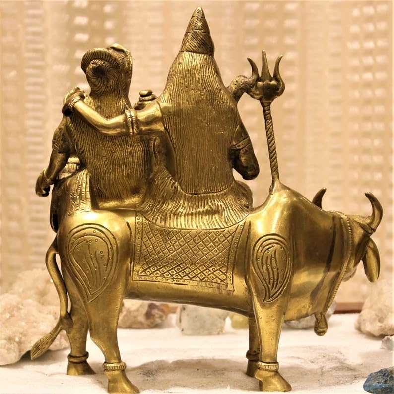 Image of Shiv Parivar 26.5 cm Lord Shiva Parvati Kartikeya and Ganesha Murti Shiv Family Parivar Idol Statue for Home Decor Mandir Temple Gift Showpiece 4.380 kg (Design 8)