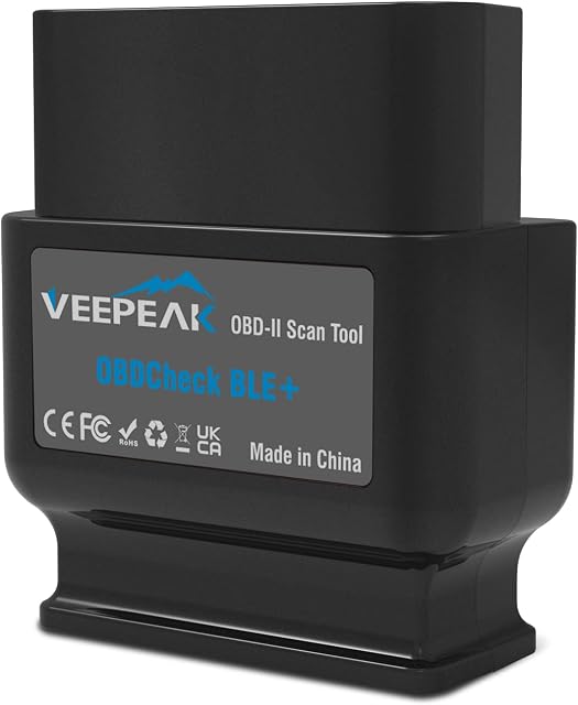 Veepeak OBDCheck BLE+ Bluetooth OBD II Scanner Car Code Reader Diagnostic Scan Tool for iOS & Android Compatible with 2001+ Petrol and 2004+ Diesel Vehicles