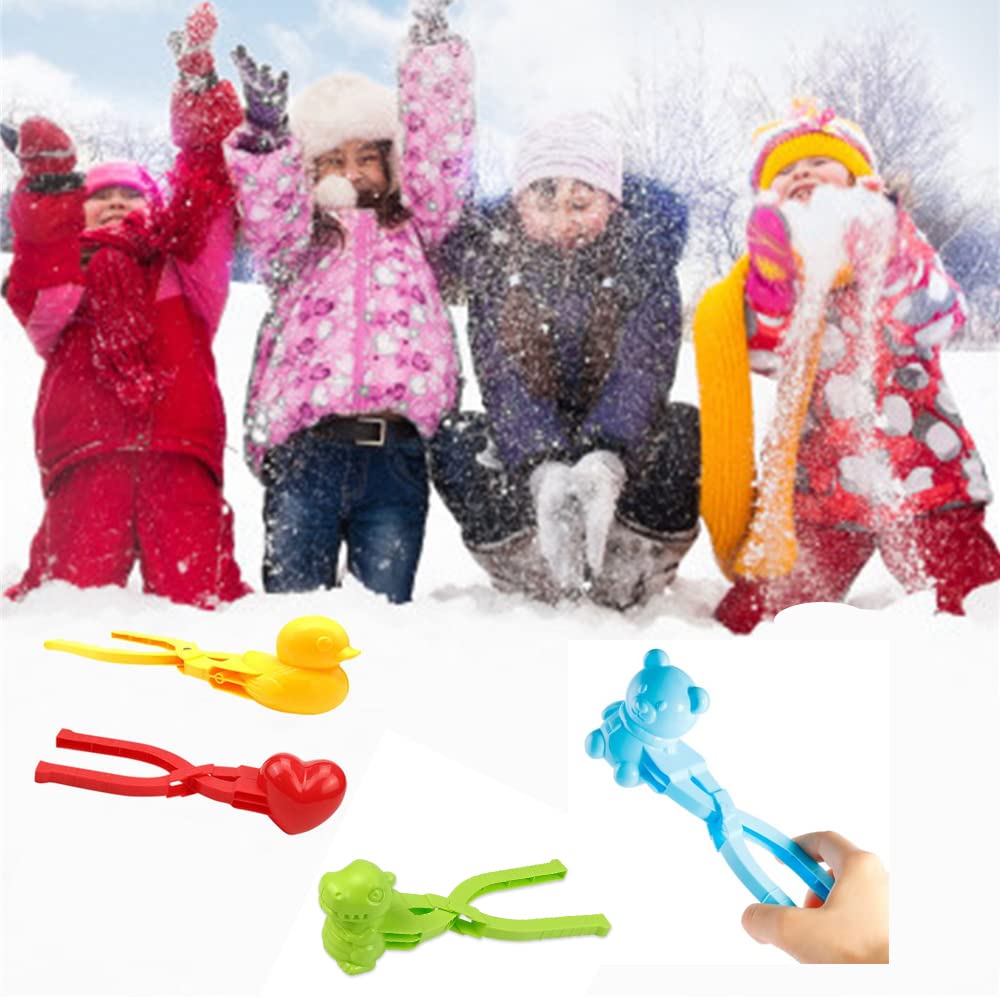 Kit De 4 Pinces à Boules De Neige Abnaok - Formes Amusantes Pour Décorer Le Jardin En Hiver