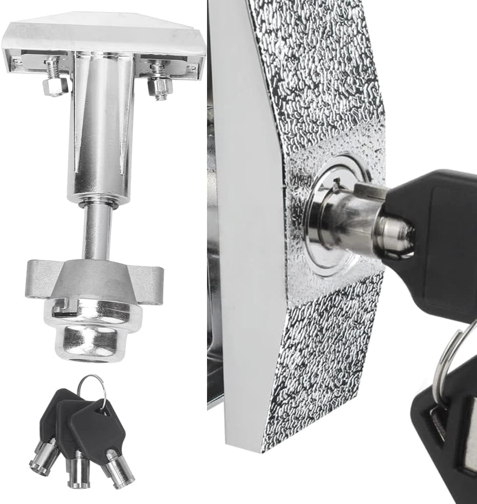 Universal Vending Machine Lock Zinc Alloy Construction, Secure Safe Box Cabinet Lock, Theft, Simple Installation for Vending Machines, Self Service Game Machines