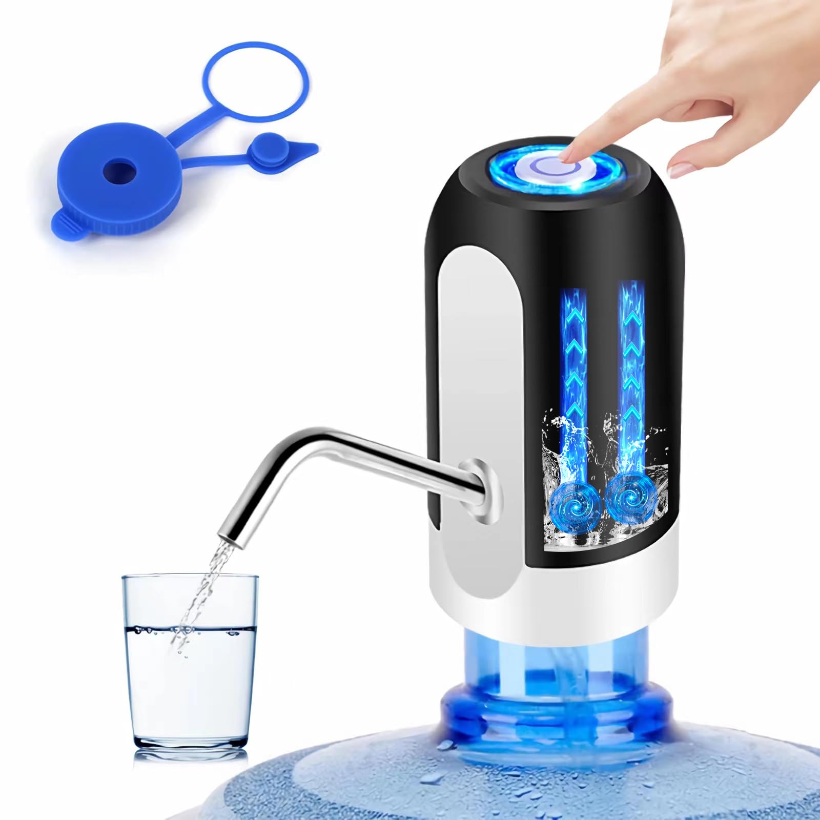 HiPiCok Water Dispenser for 5 Gallon Bottle, Automatic 5 Gallon Water Dispenser Pump, USB Charging Portable Drinking Water Jug Dispenser, Black (B0CN4YTRRY) Amazon Price History, Amazon Price Tracker