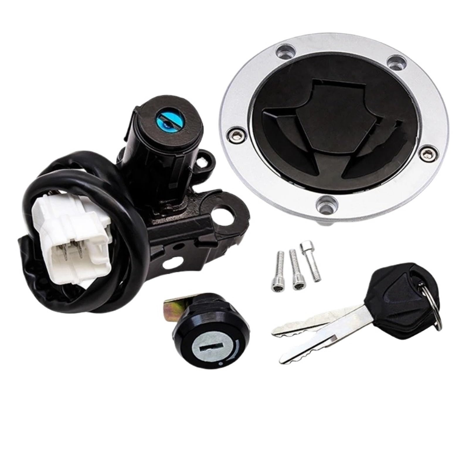 Motocykl Motocykl do EN 650 Vulcan S650 2014 2015 2016-2022 Zamek zapłonu motocykla z zestawem kluczy elektryczny zamek do drzwi 4 kable