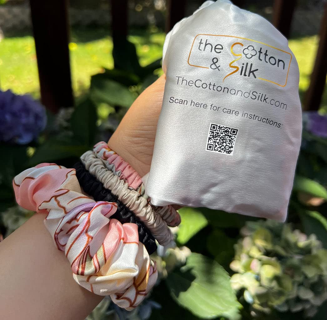 Hair scrunchies mix (100% 6A mulberry silk -22 Momme)